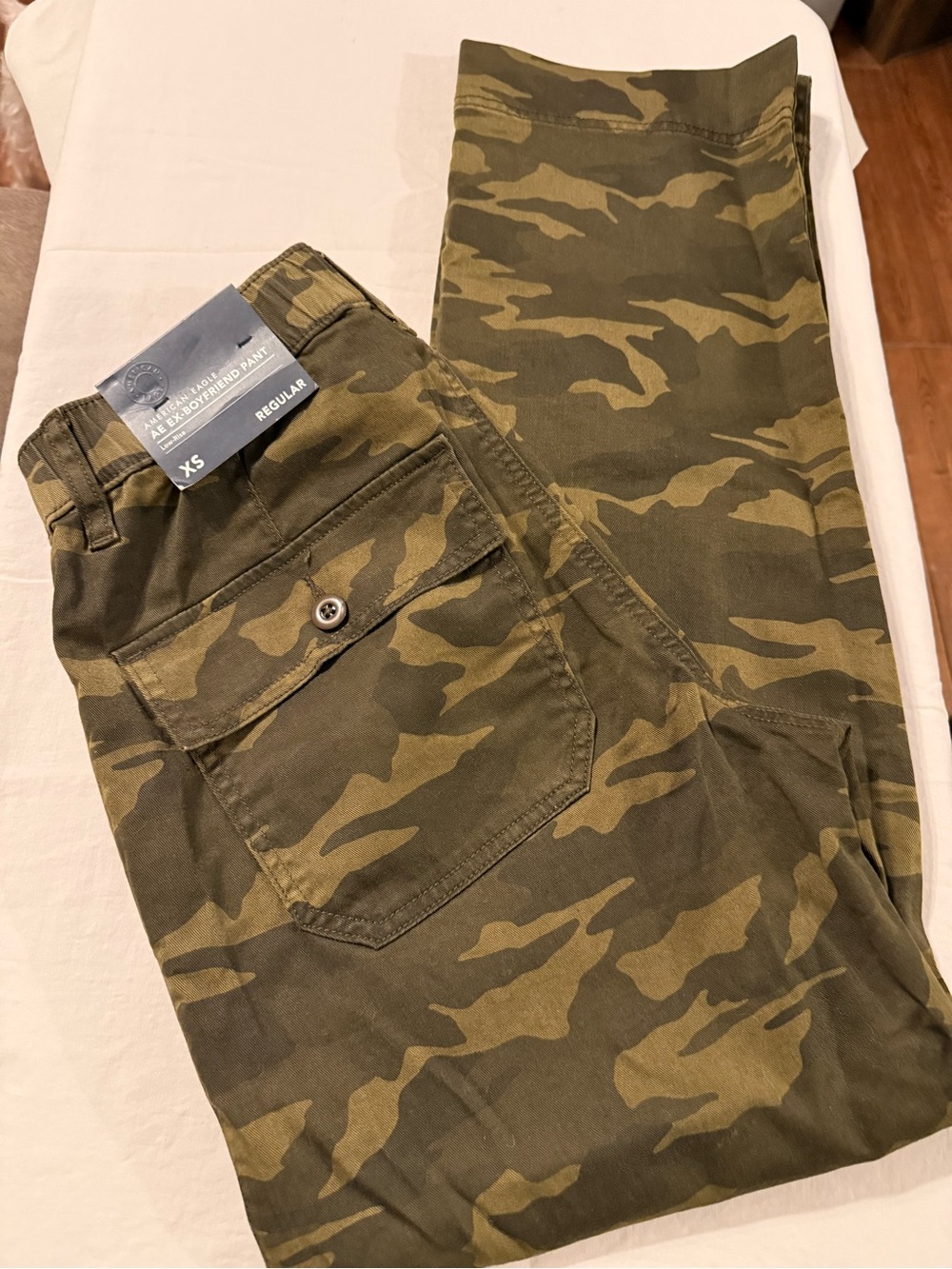 American Eagle Outfitters Olive Camo Women’s Boyfriend Jeans